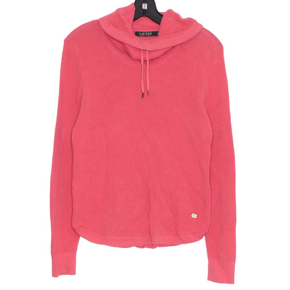 Lauren Ralph Lauren Sweater Y2K Cottage Cozy Preppy Minimalist Pink Size Medium - Picture 1 of 7